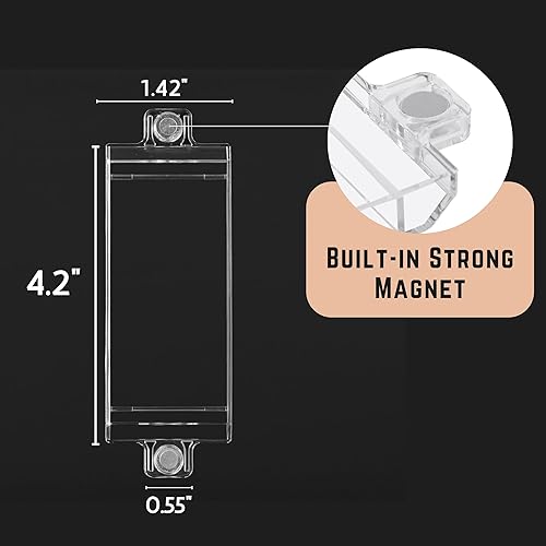 Miniatura 3 de Bates - Protector magnético para interruptor de luz, paquete de 2, transparente, cubierta de interruptor de luz, a prueba de niños, bloqueo de