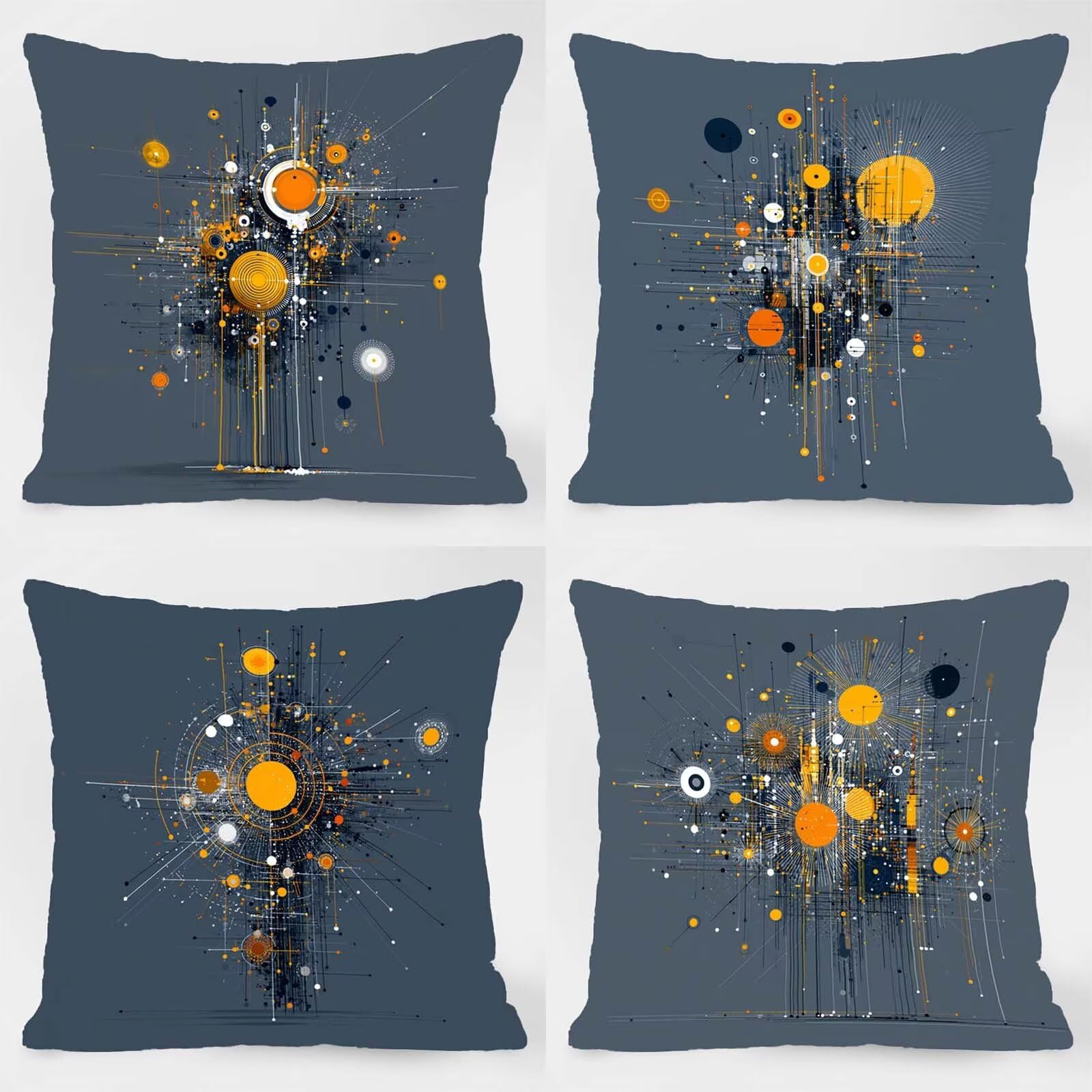 Kissenbezug 65 x 65 Outdoor Kissenbezug 65 x 65cm Doppelseitiger Druck Geometrie Deko Sofakissen Bezug Einfachheit Kopfkissen Bezug für Frühling Sofa Bett Deko, Geschenke für Frauen (Samt) BZ-16395
