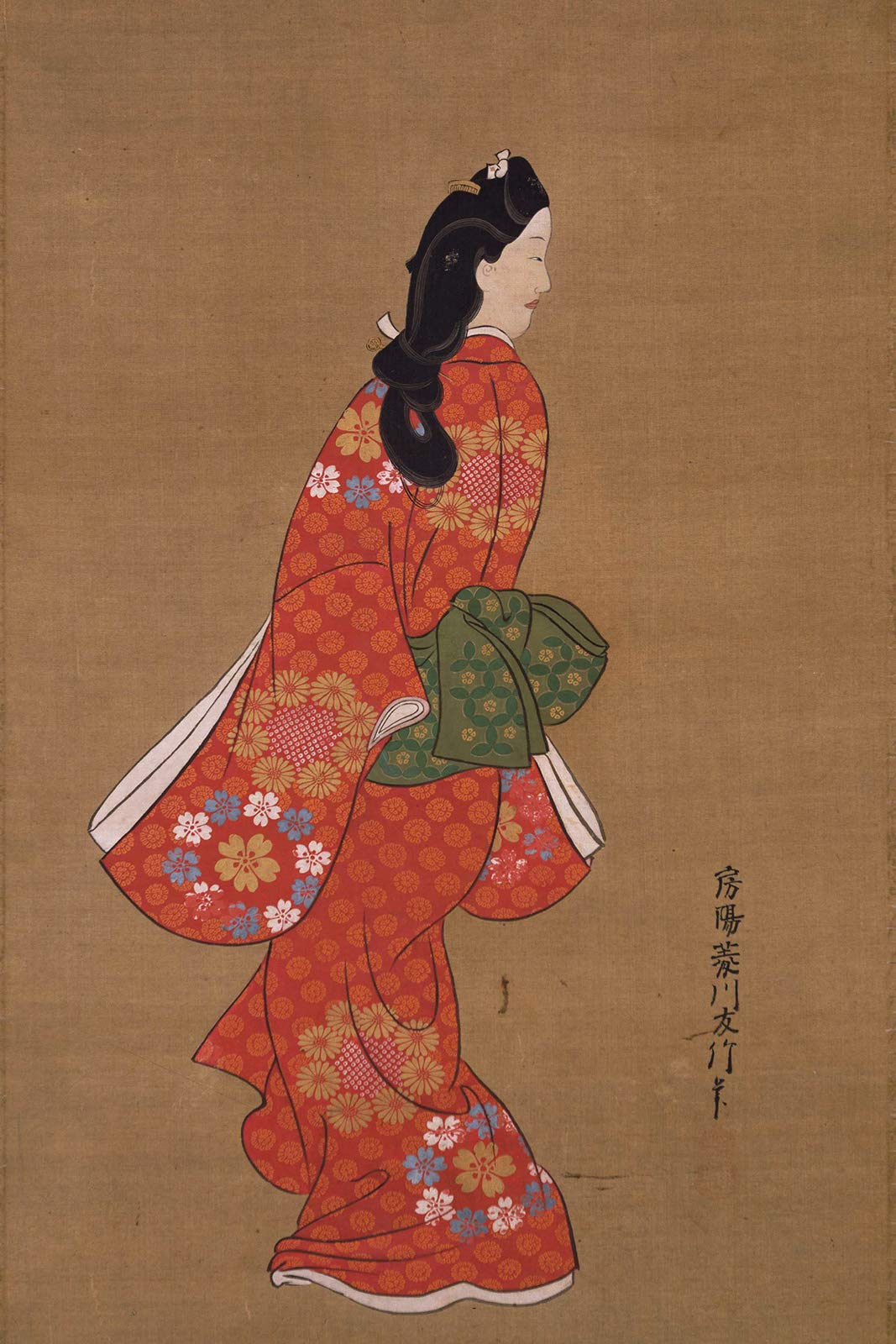 Amazon.com: Hishikawa Moronobu - Beauty Looking Back (17th-Century