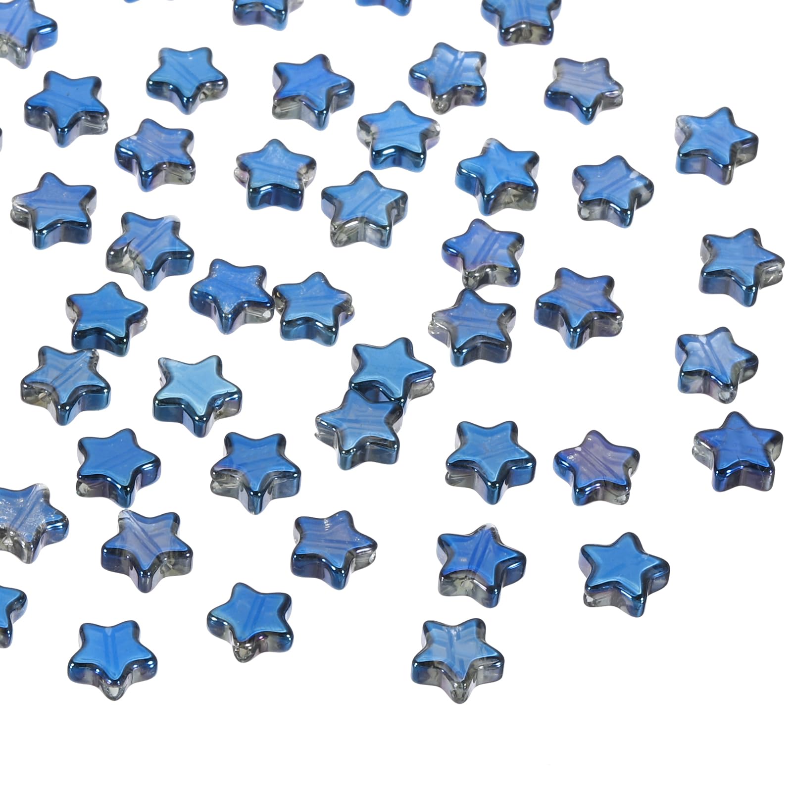 PATIKIL 8mm Crystal Star Beads, 200 Pcs Glass Spacers Bead Star Shaped Charm Pendants for Jewelry Making Bracelet Necklace DIY Black