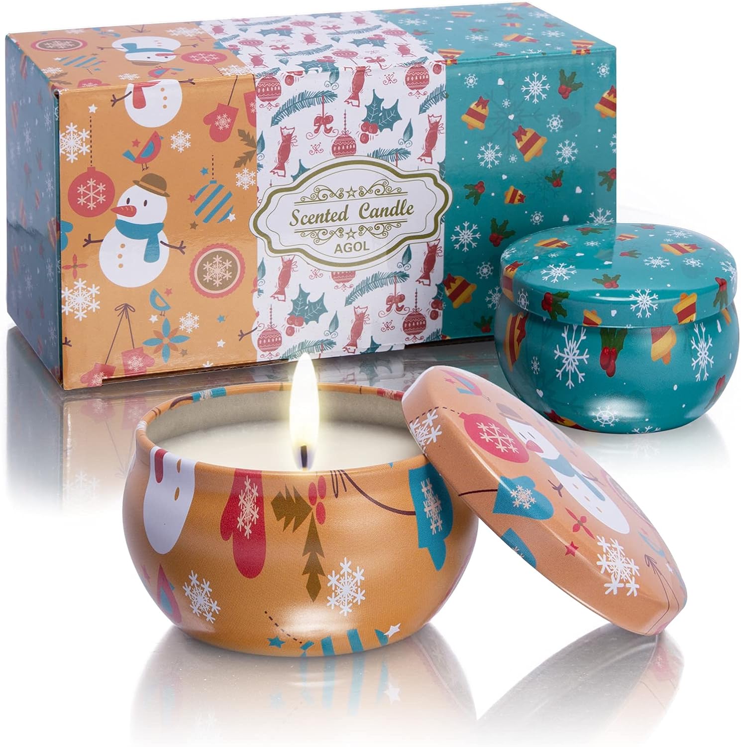 2 Pack Aromatherapy Candles, 2.5 Oz Scented Candles, Lavender and Cherry Blossom, Soy Scented Candle with Floral Scents, Portable Small Jar Candle Set for Travel, Spa, Bath, Yoga, Home Decor Candle