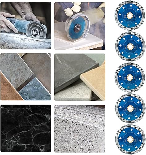 Miniatura 4 de YIJING Paquete de 5 hojas de sierra de diamante de 4 pulgadas para cortar azulejos de cerámica de piedra