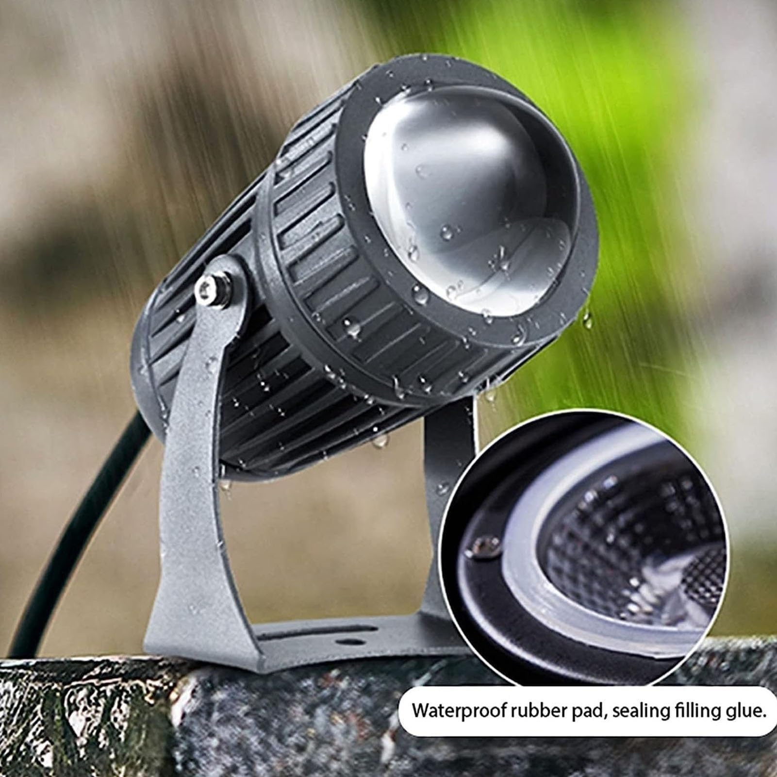 oświetlenie zewnętrzne, Wodoodporne zewnętrzne reflektory punktowe RGB IP66, obrotowa lampa LED 10 W, oświetlenie naziemne(AC85 265V)