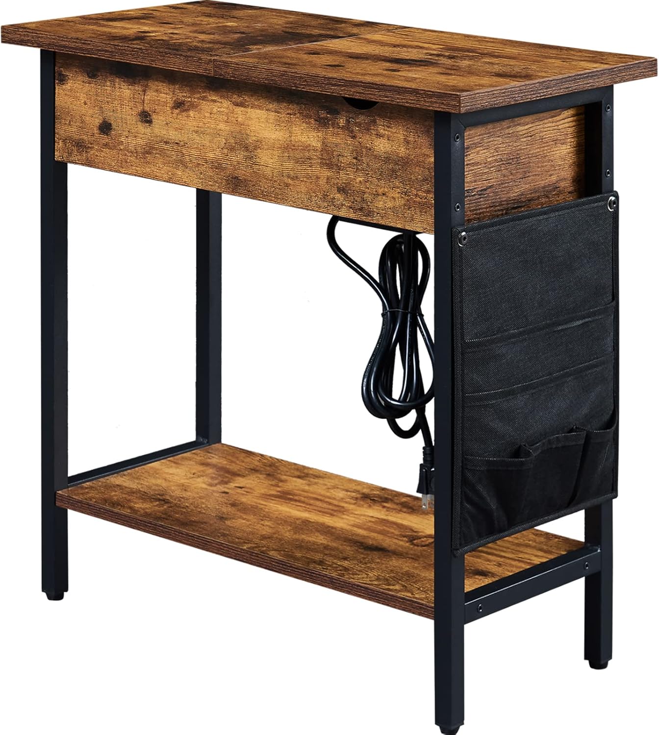SUPERJARE Side Table with Power Outlets & USB Nepal Ubuy