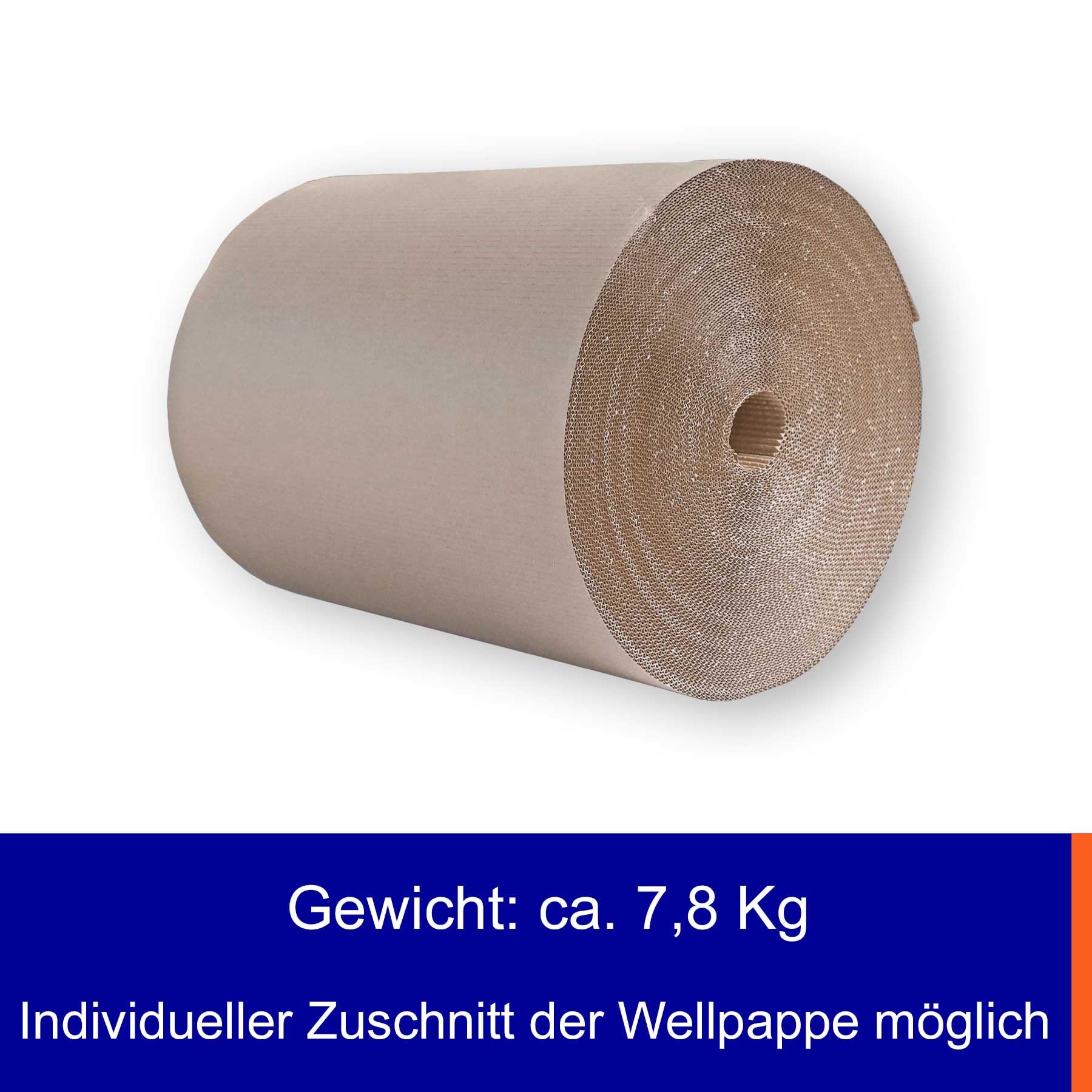 1 Rolle Rollenwellpappe stark | Breite: 60cm | Länge: 70m | ausgezeichnete Polsterwirkung | Verpackung, Schutz, Ausfüllen von empfindlichen Waren | wiederverwendbar | umweltfreundlich | recyclebar