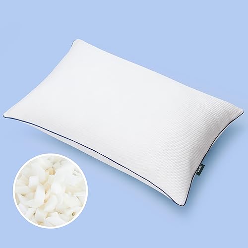 Hokway Almohadas de espuma viscoelástica trituradas, almohadas de cama para dormir con funda extraíble lavable para personas que duermen de lado y