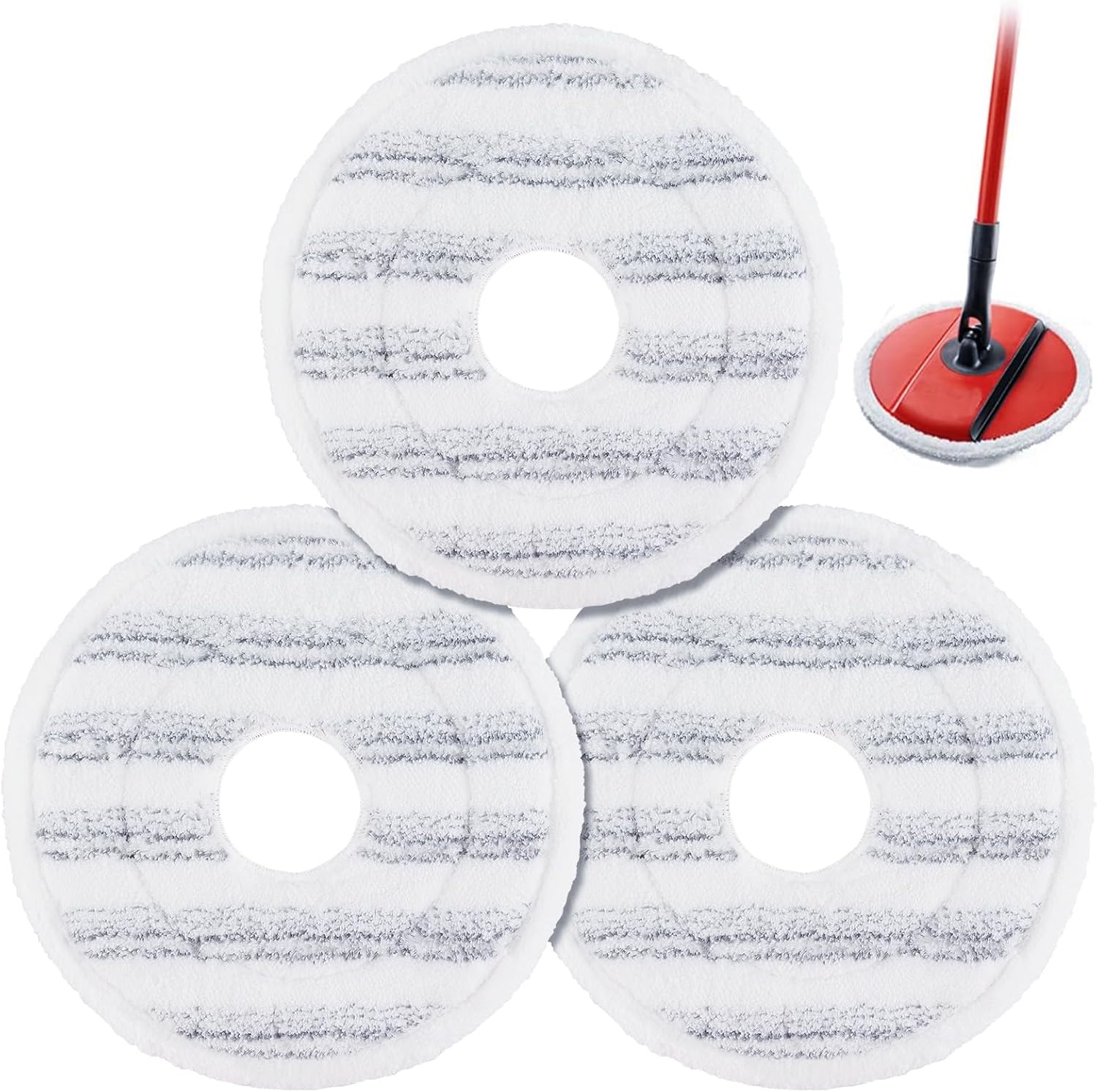 Sgizoku 3PCS Mop Refill For Viledas Spin and Clean Mop Spin Mop Head Replacement Washable