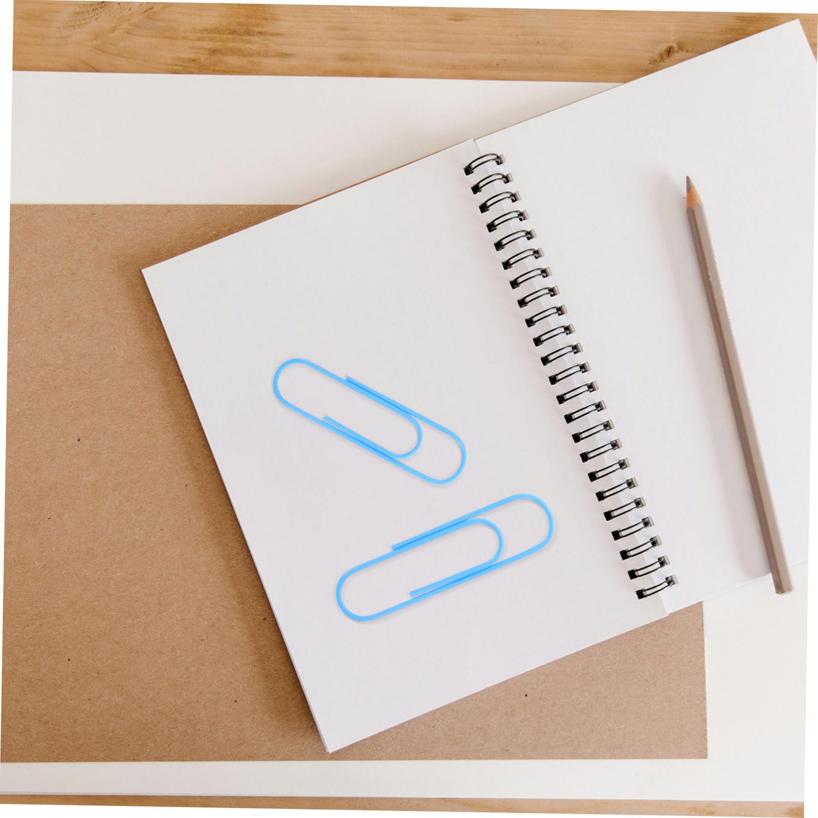 Graffette da Ufficio 100 Pezzi Blu in Metallo e Plastica | 10cm Formato Jumbo, Riutilizzabili e Portatili, per Scuola e Organizzazione Documenti
