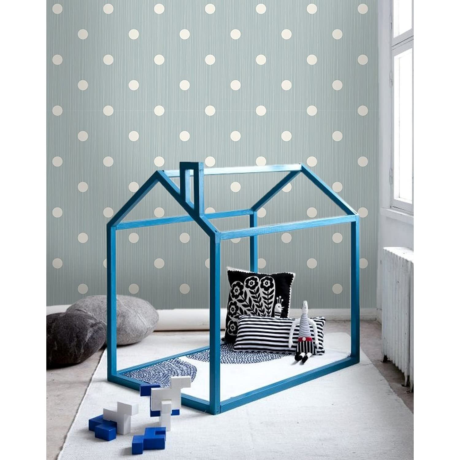 Papier peint stickers muraux 250x250 cm grand pois de polka Coloray auto-adhésif