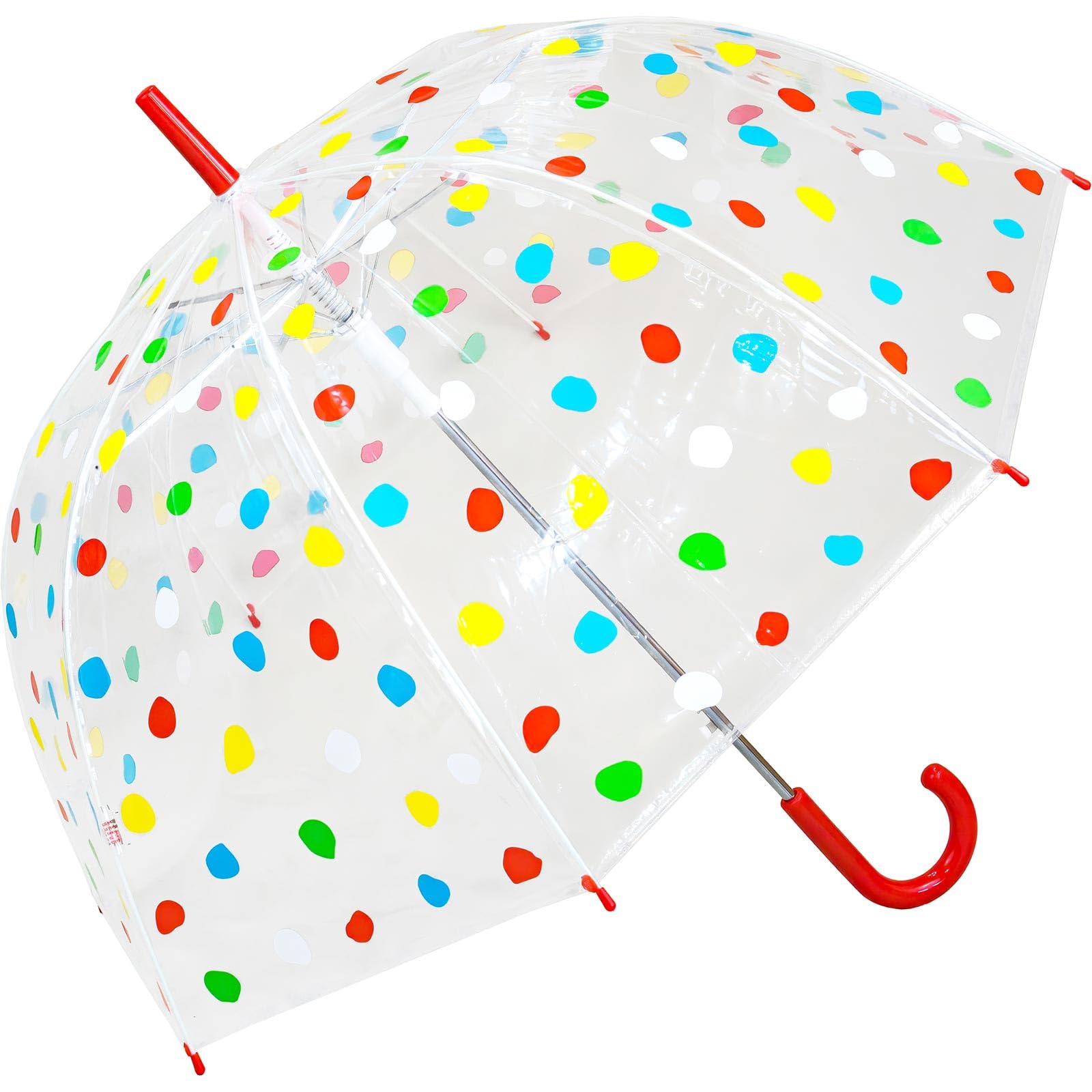 Red Bright Polka Dot Dome Umbrella