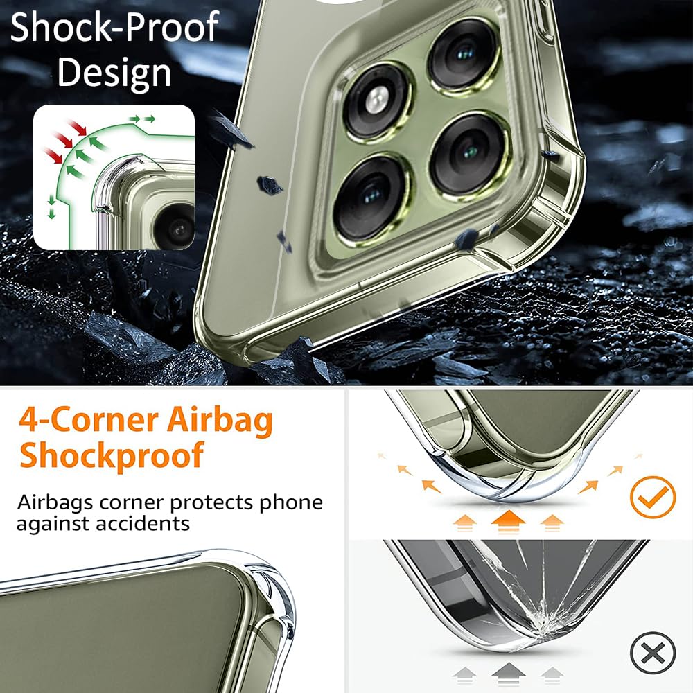 TheGiftKart Shockproof Crystal Clear Back Cover Case for Motorola Moto Edge 70 Pro/Edge 70 Pro Plus 5G | 360 Degree Protection | Hard Clear Cover Case (PC & TPU, MagSafe Compatible, Transparent) — Amazon image 4