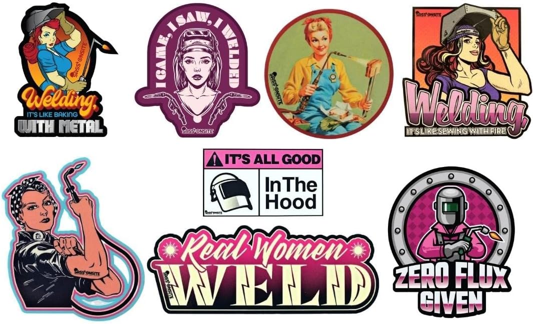 SASSONSITE Welding Helmet & Toolbox Decals: Celebrating Women in Welding