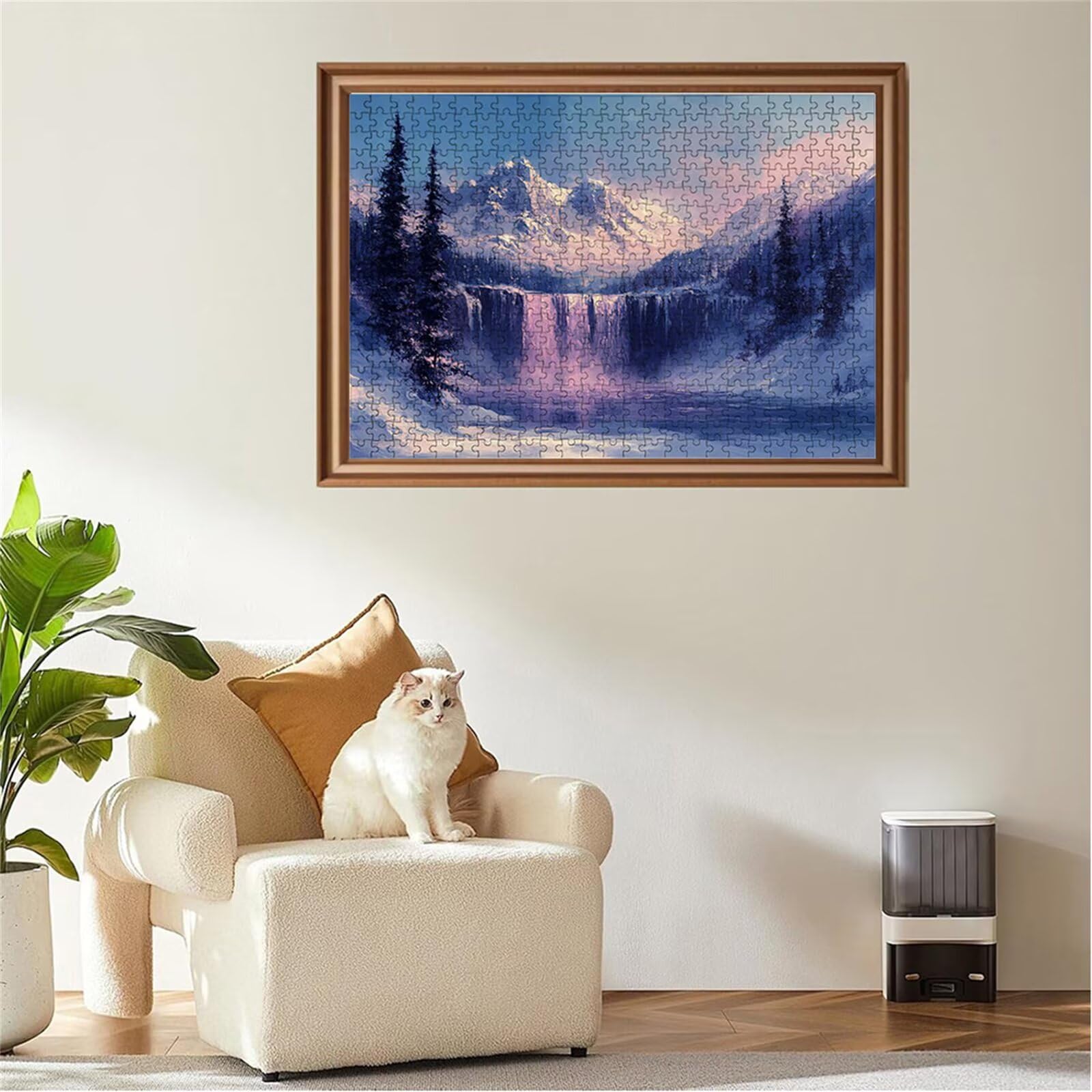 Puzzle 1000 sztuk zima drzewo układanki drewniane układanki, klasyczne dla dorosłych diY gra wyzwanie idealnie pasują między nimi literami z tyłu wysokiej jakości układanki dla dzieci dorosłych wiek