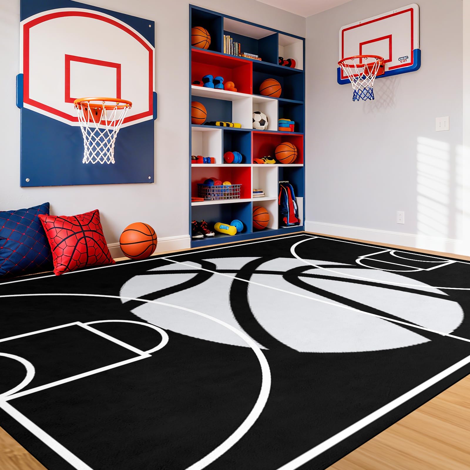 Basketball Court Rug for Boys Bedroom - Basketball Court Rug Basketball Rug for Boys Bedroom Sports Carpet for Boys Bedroom Sports Carpet for Kids