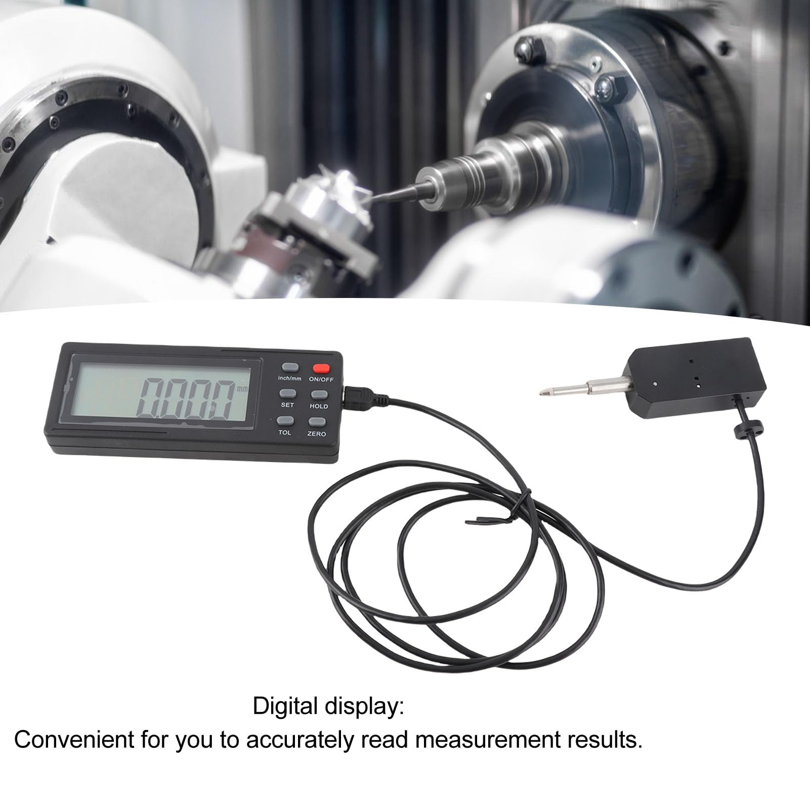 SIXRUN Digitales Mikrometer, Aluminiumlegierung, LCD-Mikrometer, 0 Bis 12,7 Mm, 0,001 Mm Auflösung, Multifunktions-Messwerkzeug für Maschinisten, Heimwerker und Präzisionsprüfung