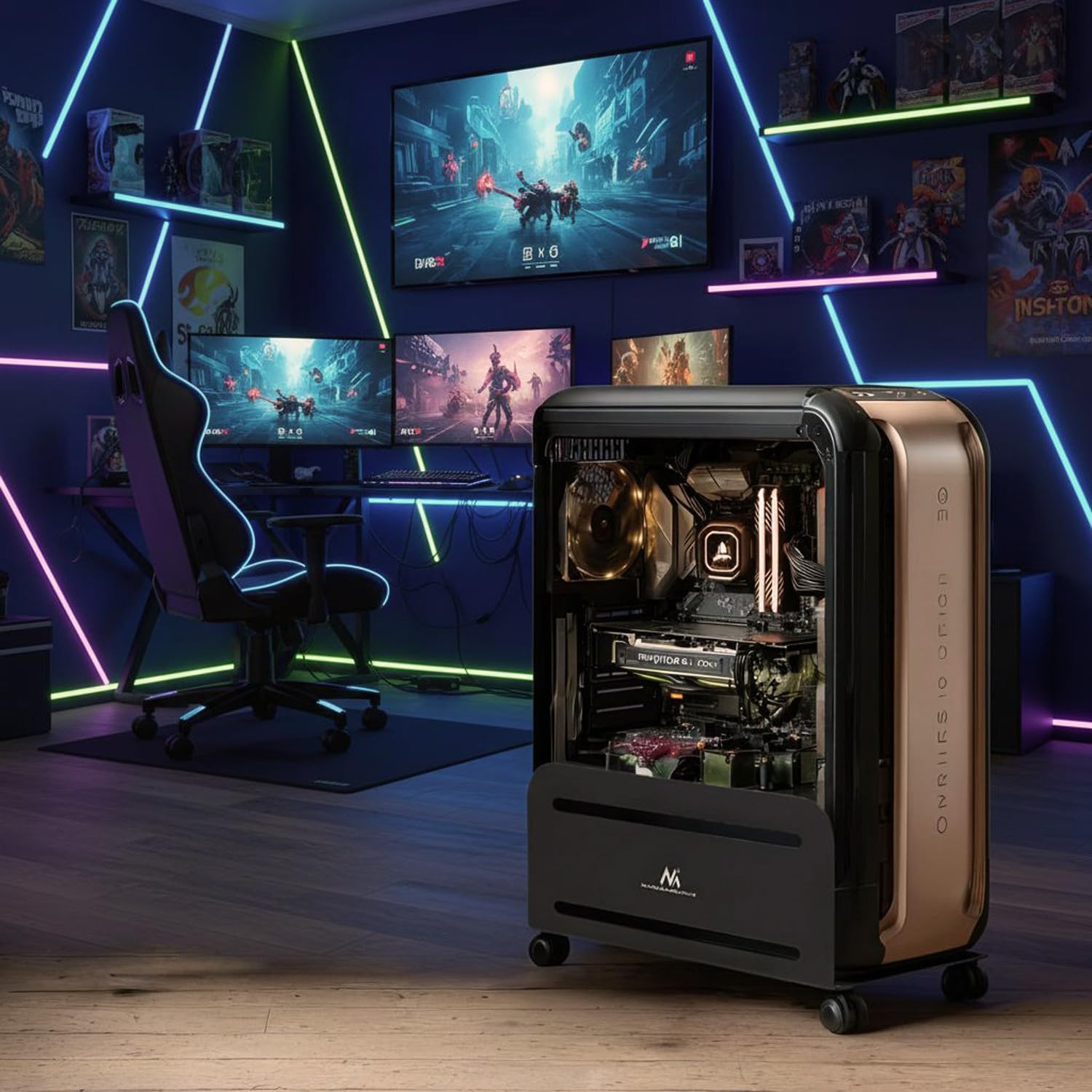 Soporte Universal para Computadora con Ruedas Soporte Móvil para CPU Computadora Carro de hasta 10 kg