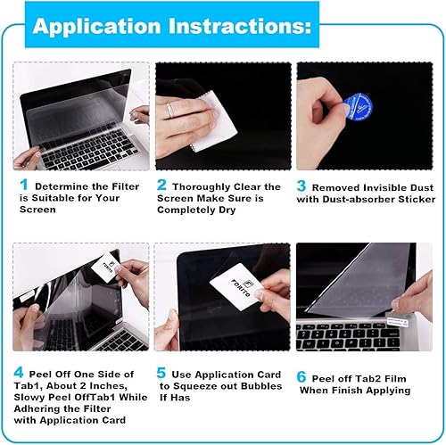 Miniatura 7 de F FORITO Paquete de 2 protectores de pantalla antirreflejos para laptop compatibles con MacBook Air 13 2018-2020 con Touch ID versión A1932 A2179