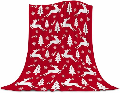 Gaakvrr Weihnachtsdecke, superweiches Flanell-Fleece, festliche Weihnachtsdekora