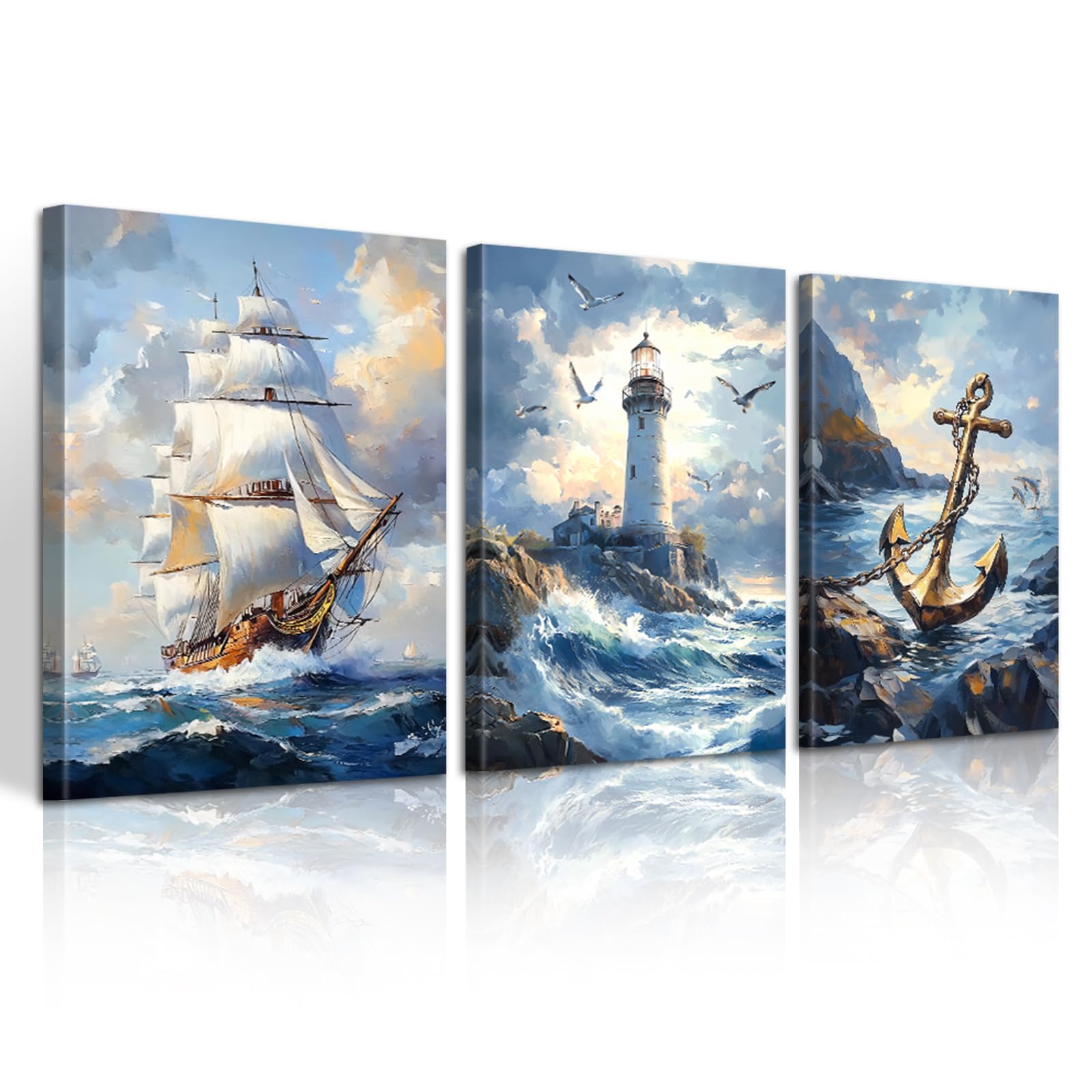 Abstract Mountain Art Prints - 3 Panel Canvas Wall Decor -23