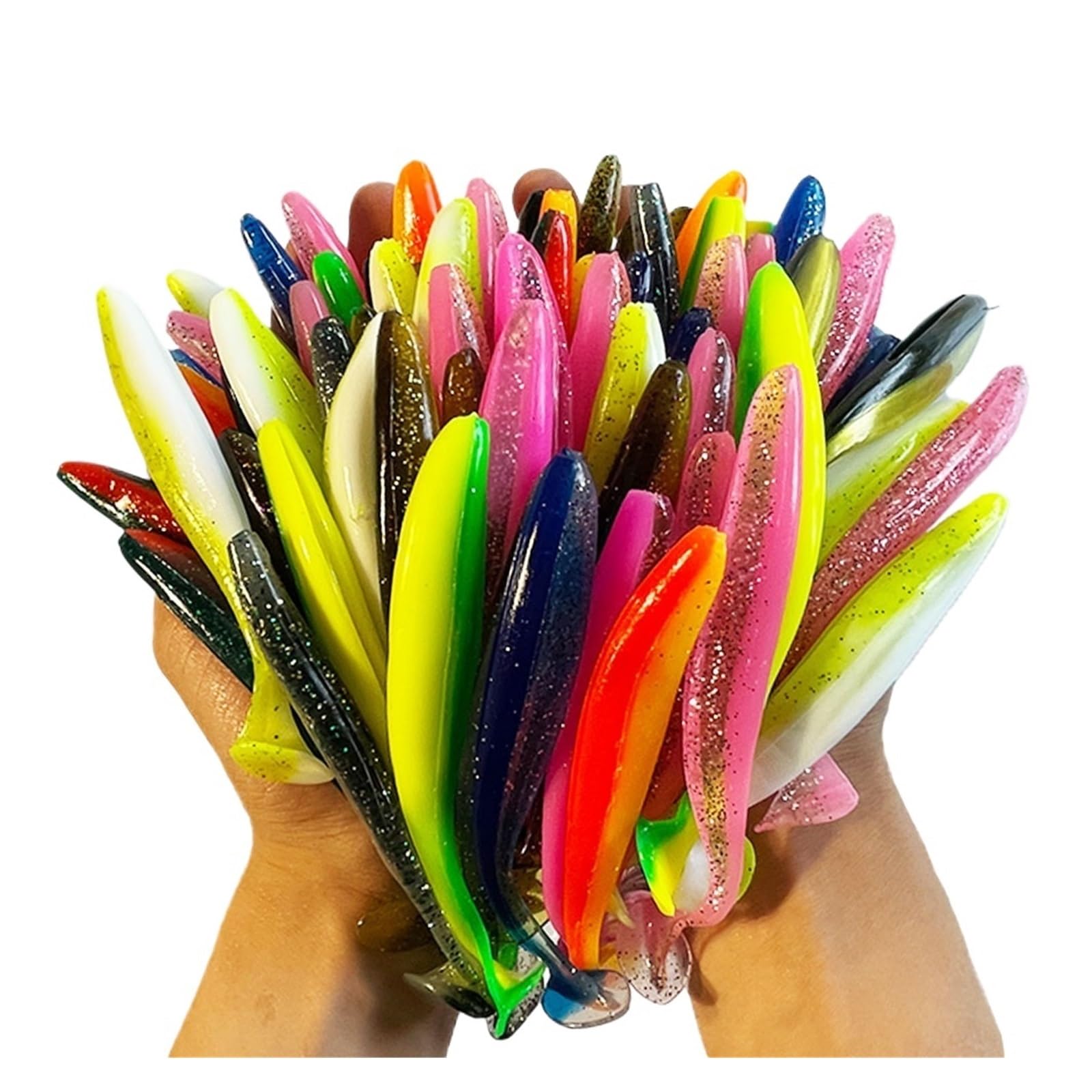 1 à 100 pièces T Tail 70 mm 90 mm 120 mm Shad Worm appât Souple appât Artificiel Swimbait appât Wobbler appâts Souples Silicone pêche Sport