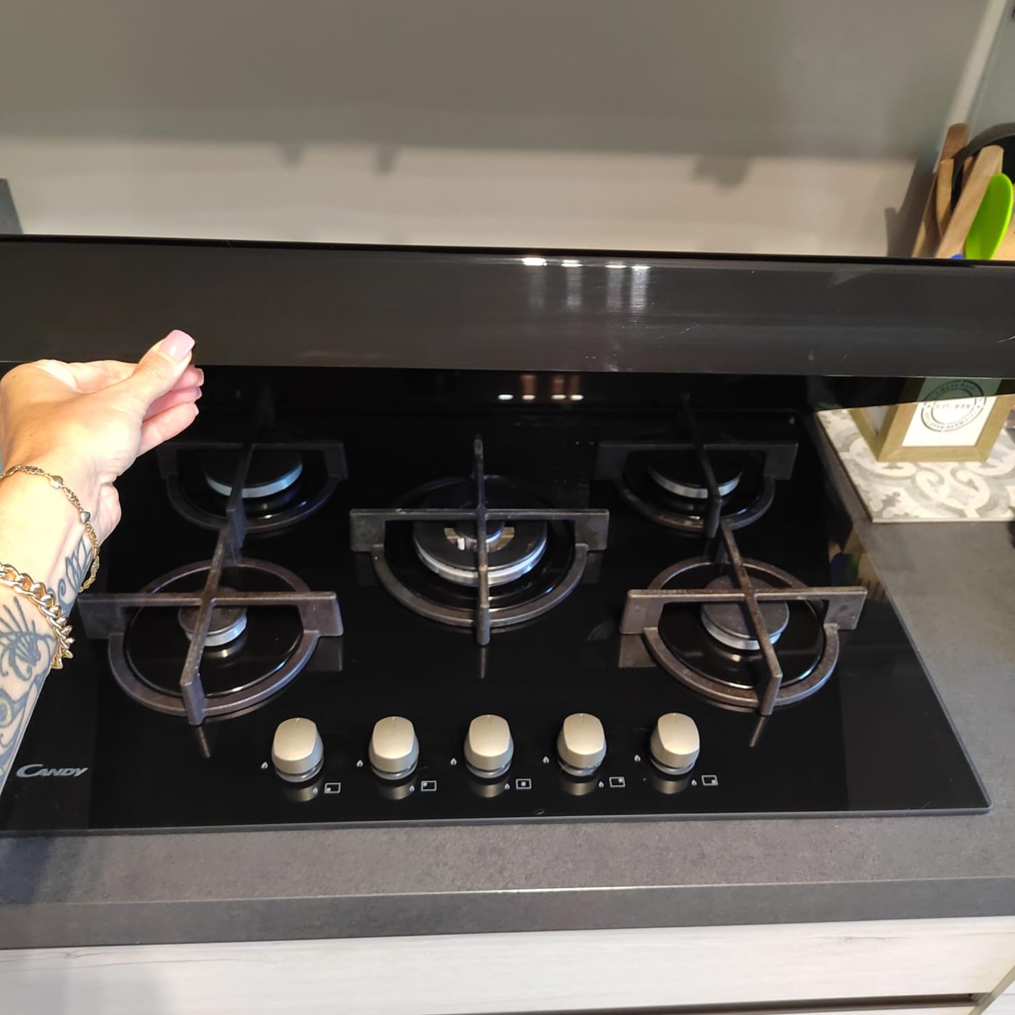 Copri Fornelli In Plexiglass Shabby Design - Protezione Per Piano Cottura, Trasparente E Colorato, Personalizzabile - Foto 6