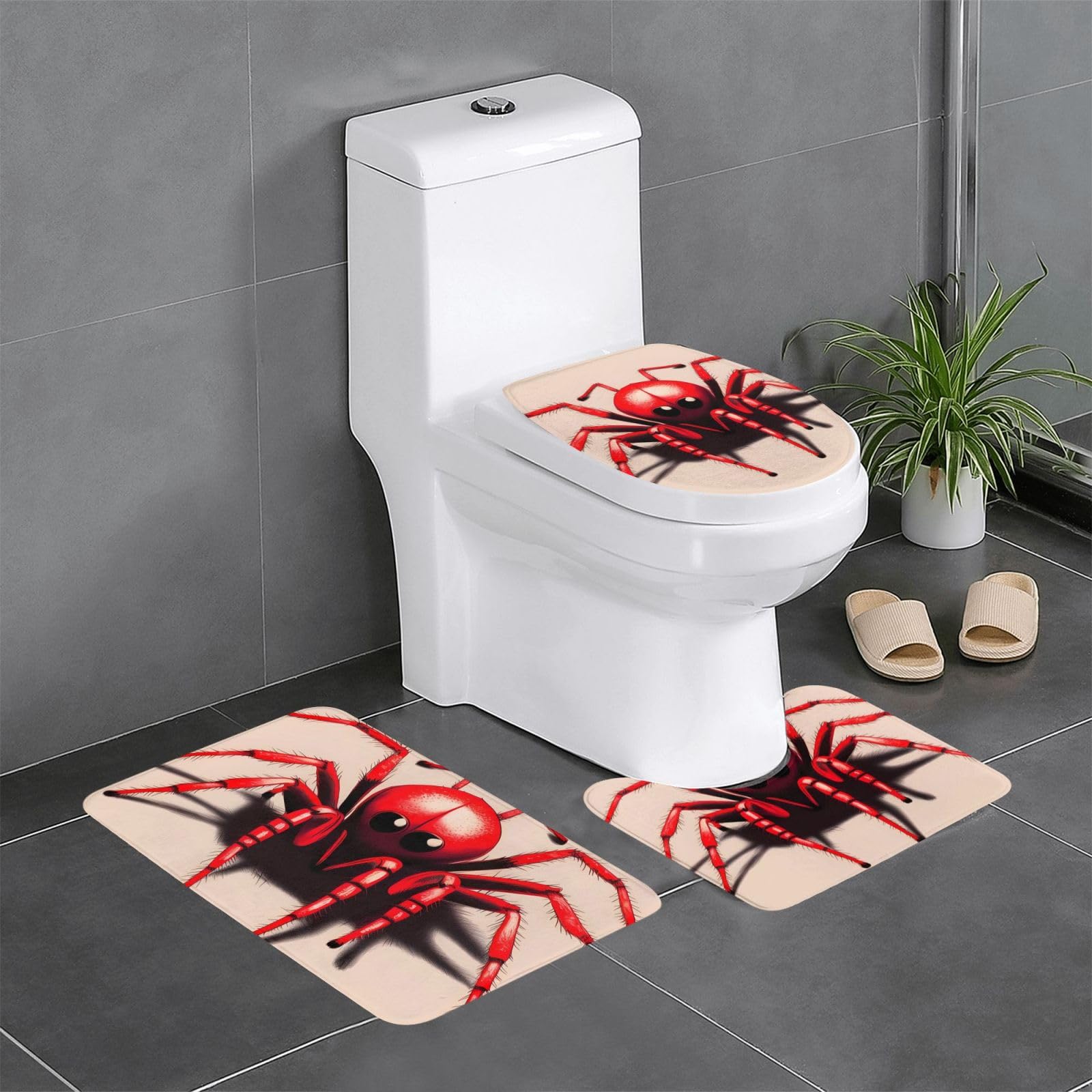 Tapis de salle de bain antidérapants pour coiffeuse et toilettes design