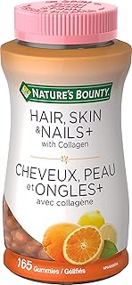 Nature's Bounty Hair Skin And Nails, Contains Biotin And Collagen, Helps Maintain Health Of Normal Hair And Skin, 165 Gummies