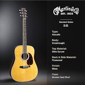 Martin D-35アコースティックギター ハードケース付き Amazon | Martin アコースティックギター Standard Series D-35