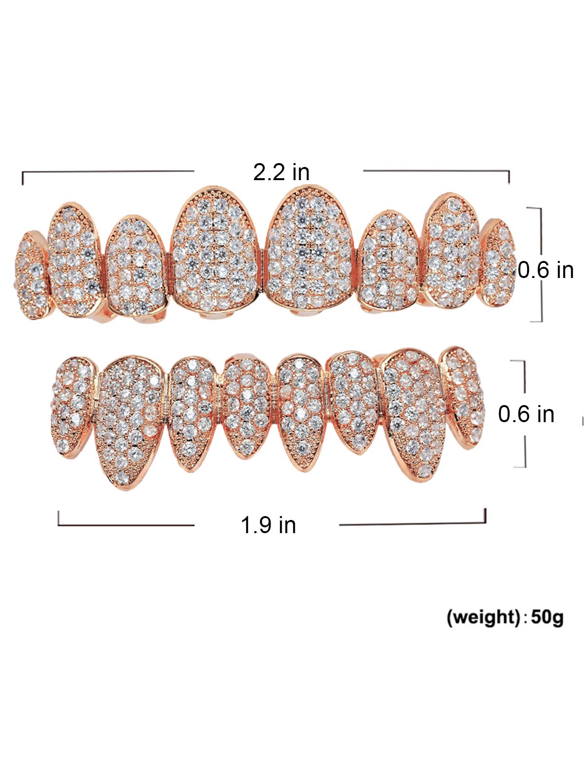Gold Grillz Iced Out CZ Diamond Top & Bottom Set Grill 24 K placcato oro macro pavé denti griglie – barre di stampaggio extra incluse + custodia + panno in microfibra