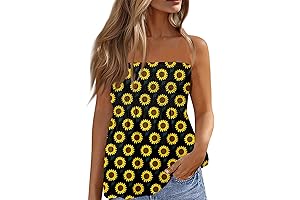 Sunflower Tube Top: Floral Smocked Bandeau