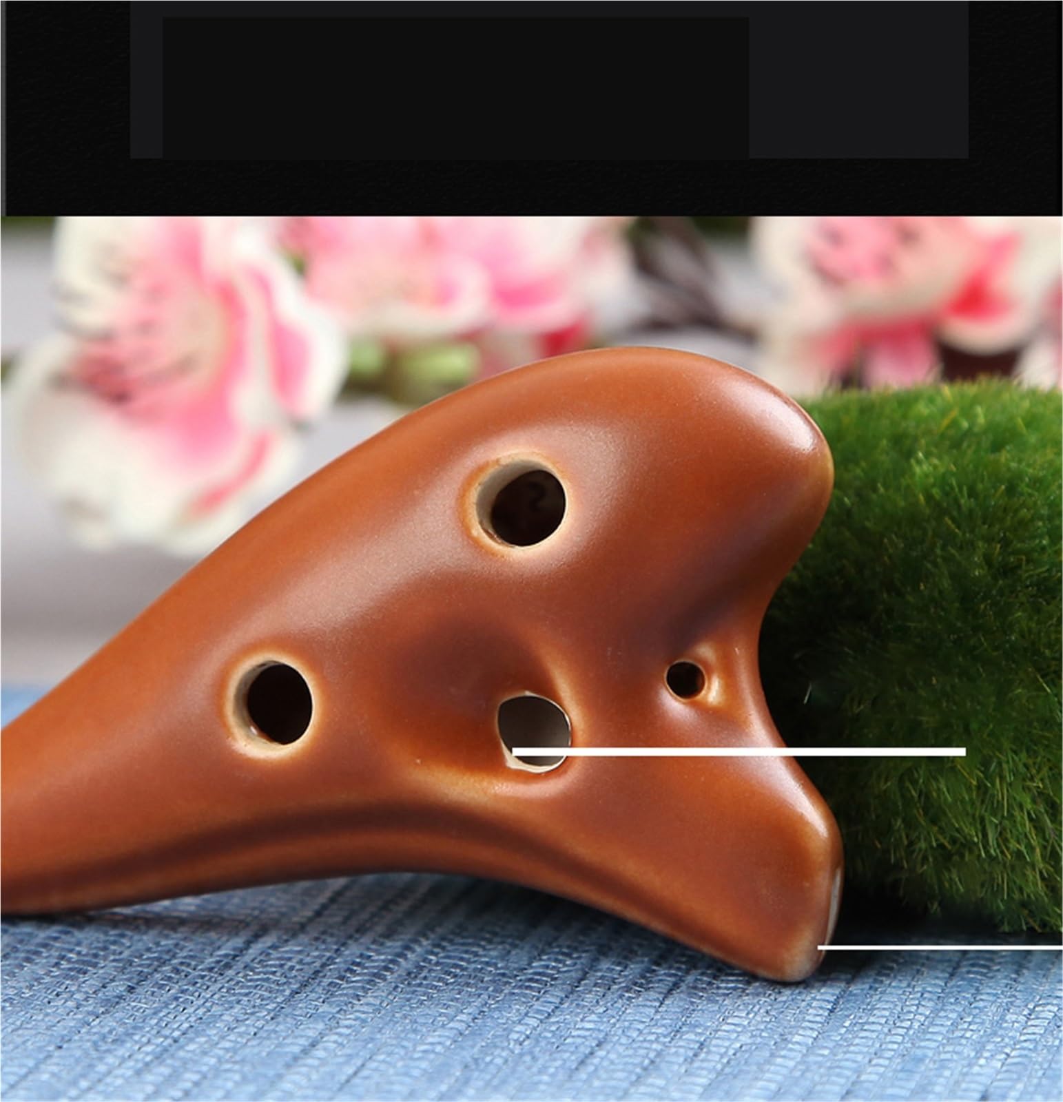 Set Ocarina Mini Strumento Portatile Per Esercitazioni Dipinto A Mano Ocarina A 6 Fori Con Chiave C Acuta