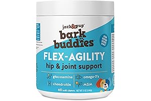 Jack&Pup Dog Joint Supplement Flex-Agility Bark Buddies | Hip and Joint Chews for Small Dogs