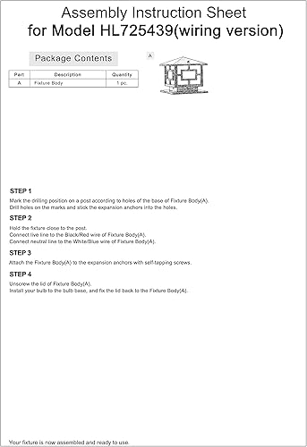 Miniatura 4 de CraftThink Poste de luz LED para exteriores, tradicional lámpara de poste cuadrada, luz de calle vintage, 1 cabeza, luz de patio de aluminio en