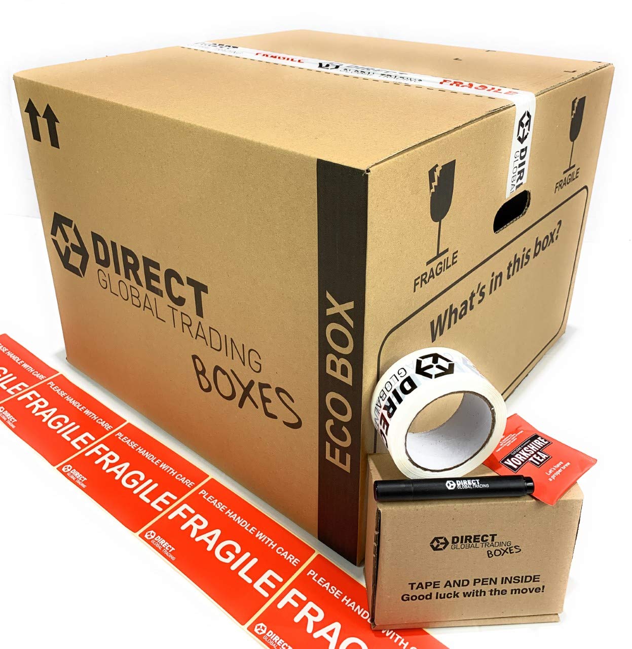 Buy 20 Extra Large Strong Cardboard Storage Moving Boxes with Tape Pen