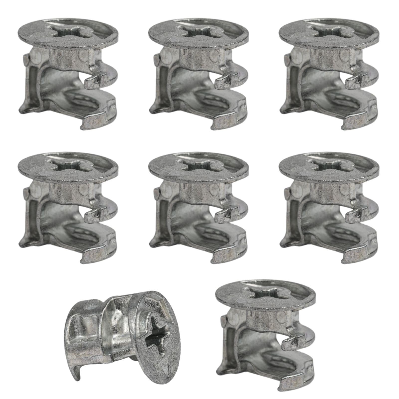 Rudis-Spareparts Silver Eccentric Nut 113434 Suitable As Replacement Part For Ikea Pax Hemnes Havsta Lock Nut (Pack Of 8)