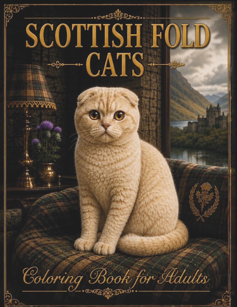 Scottish Fold Cats Coloring Book for Adults and Teens: Cute Folded Ear Cat Coloring Pages for Relaxation, Stress Relief and Creative Fun (Cat Breeds Coloring Collection)