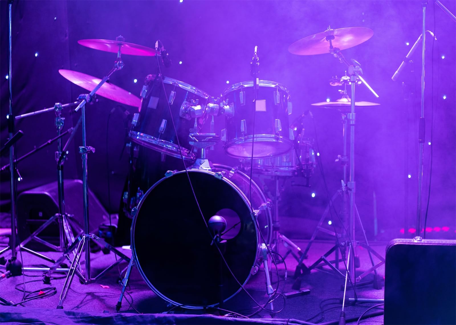 17x10FT Palco Batteria Rock Viola Sfondo Fotografico