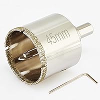 Vista 1 de Sierra perforadora de diamante de 1 3/4 pulgadas con broca piloto, sierra de agujero para azulejos de 1.75 pulgadas con broca central para mármol