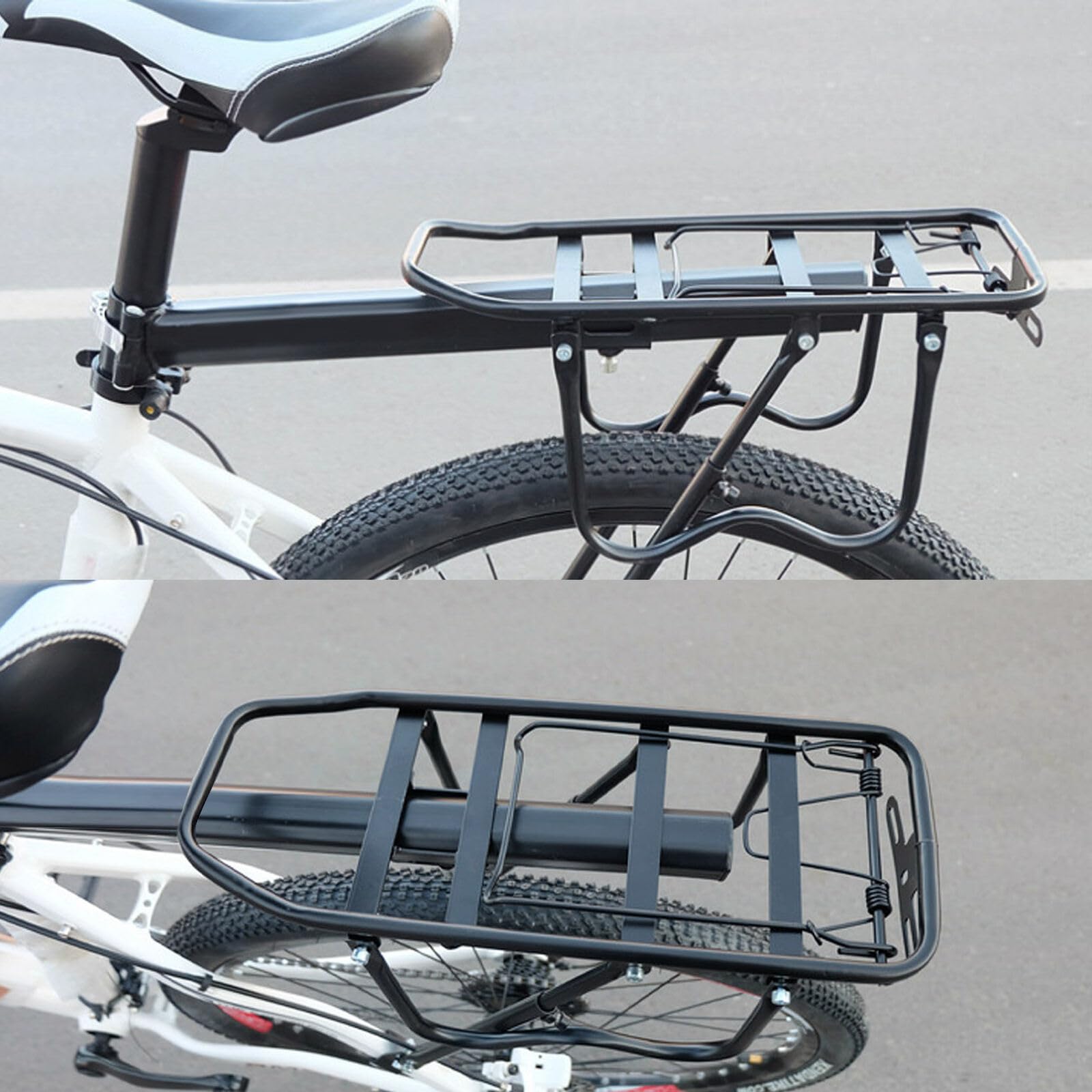 Youyijia Fahrrad Gepäckträger Heckträger Träger Sattelstütze - Innovatives Design für 24-29 Zoll Fahrräder - Maximale Zuladung 20 Kilogramm