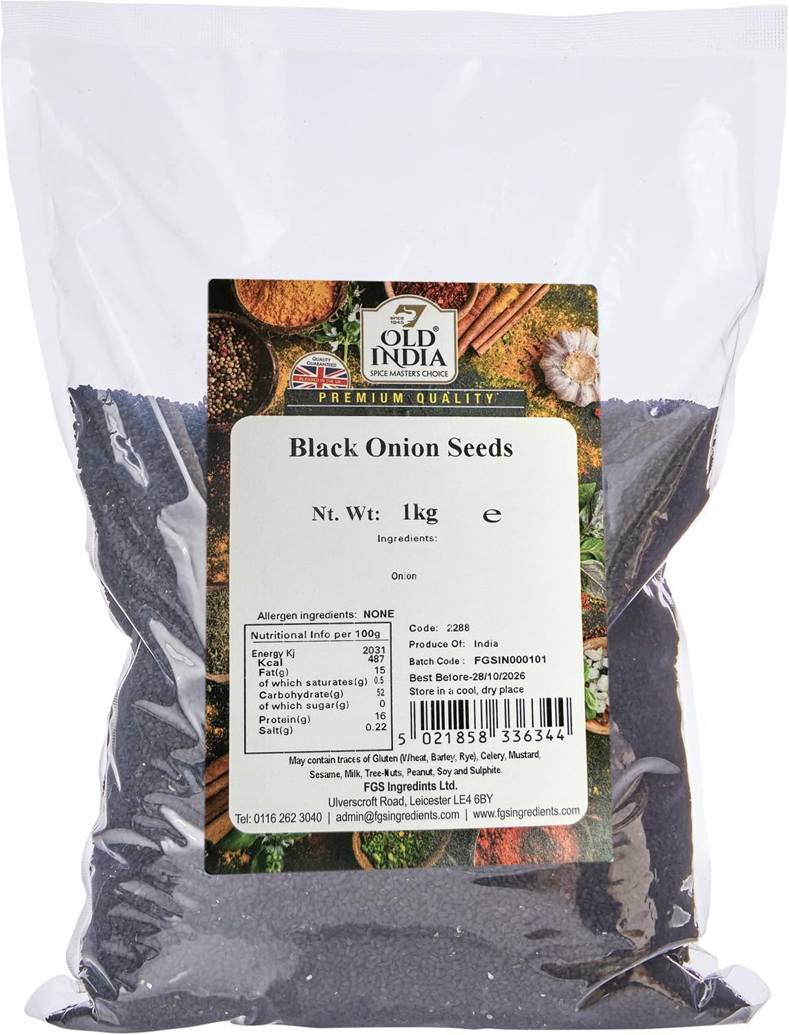 Old India Black Onion Seeds 1 Kg