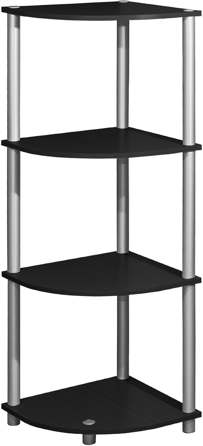 5G Imports Home Basics 4Tier Shelf, Black Home & Kitchen