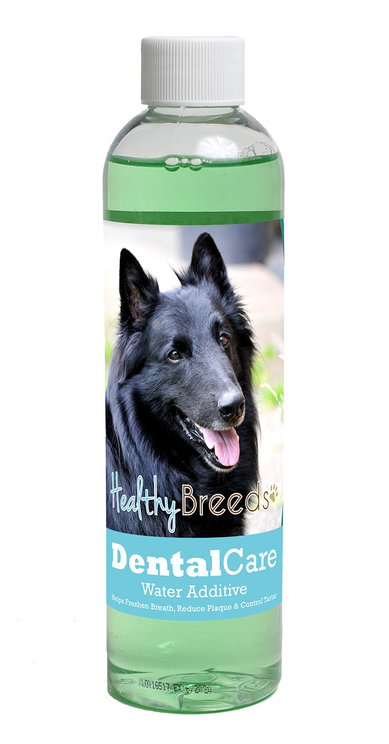Healthy Breeds Dog Dental Care Water Additive for Belgian Sheepdog - Helps Freshen Breath, Reduce Plaque &amp; Control Tartar - Mint Flavor - 8 oz