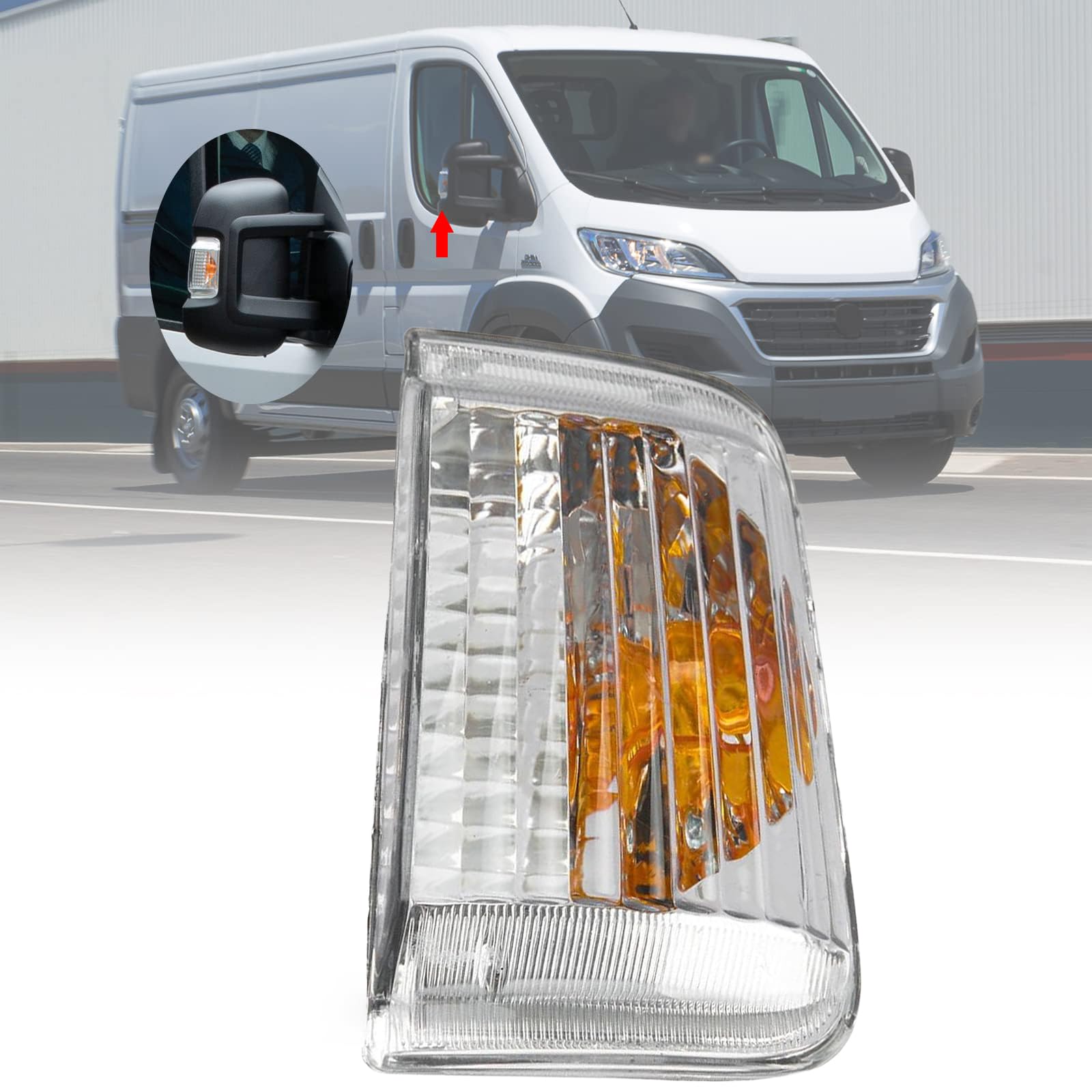 2x Indicatori di Direzione per Specchietto Retrovisore Destro Sinistro Compatible con Peugeot Boxer Citroen Jumper Fiat Ducato 6325H4 6325H3