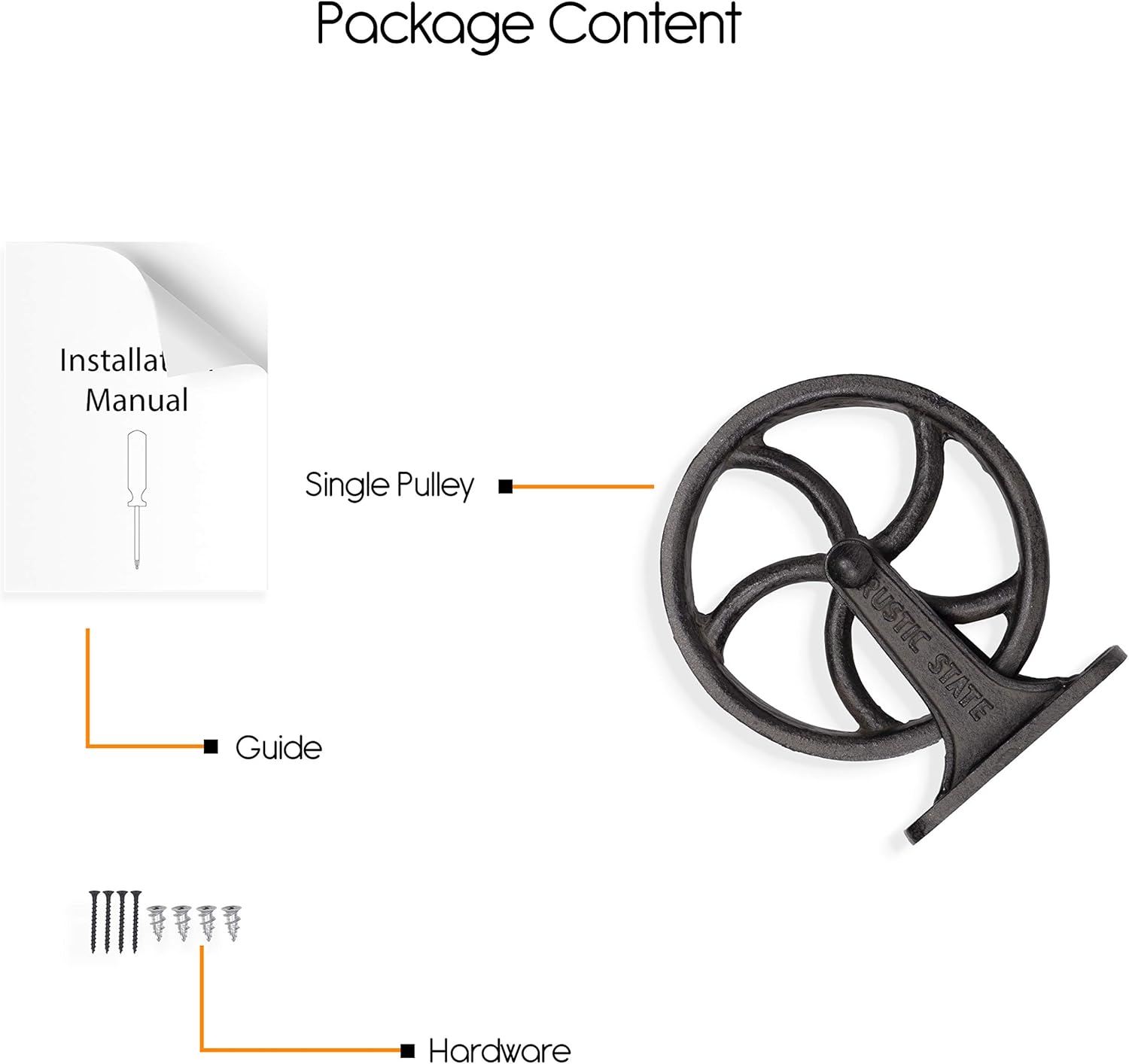 Rustic State Halat Cast Iron Vintage Industrial Wheel Farmhouse Wall Mount Pulley 6.75 Inch Diameter for Custom Make Lamp Pendant Fixtures Black