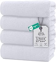 Vista 19 de DAN RIVER Juego de 2 tapetes de baño de algodón gris de 21 x 34 pulgadas, no es una alfombra de baño, toalla de baño 100% algodón hilado en anillo