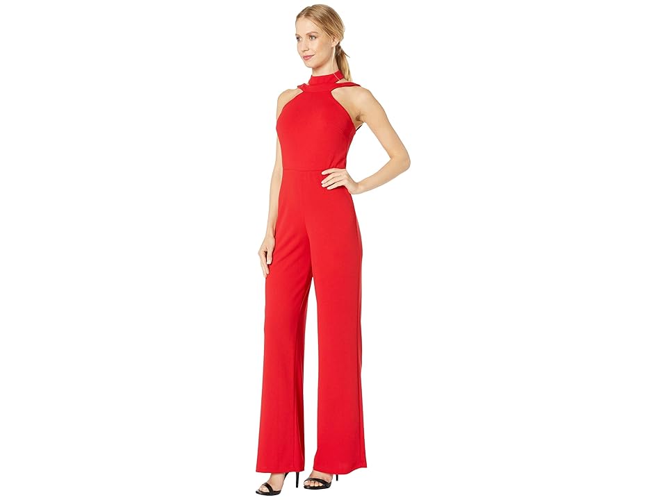 

Bebe Choker Neck Jumpsuit (Red) Women's Jumpsuit & Rompers One Piece