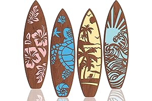 4 PCS Surfboard Wall Decor