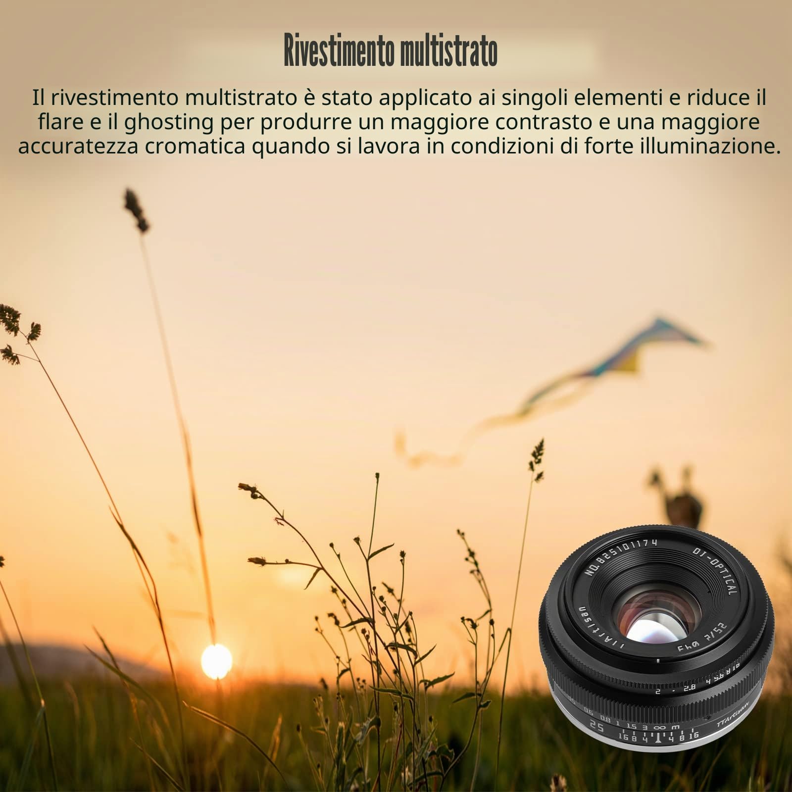 TTartisan 25mm F2 obiettivo grandangolare manuale, compatibile con fotocamere mirrorless Fuji X-Mount X-PRO2 X-E1 X-E2 X-E3 X-H1 X-T1 X-T10 X-T2 X-T3 X-T20 X- T30 X-T100 X-A1 X-A10 X-A2 X-A3 X-A5