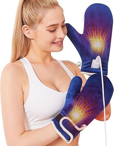 JOBYNA Paquete de 2 calentadores de manos eléctricos para aliviar el dolor de manos, 86-158 rápido para muñecadedosterapia de mano entera,