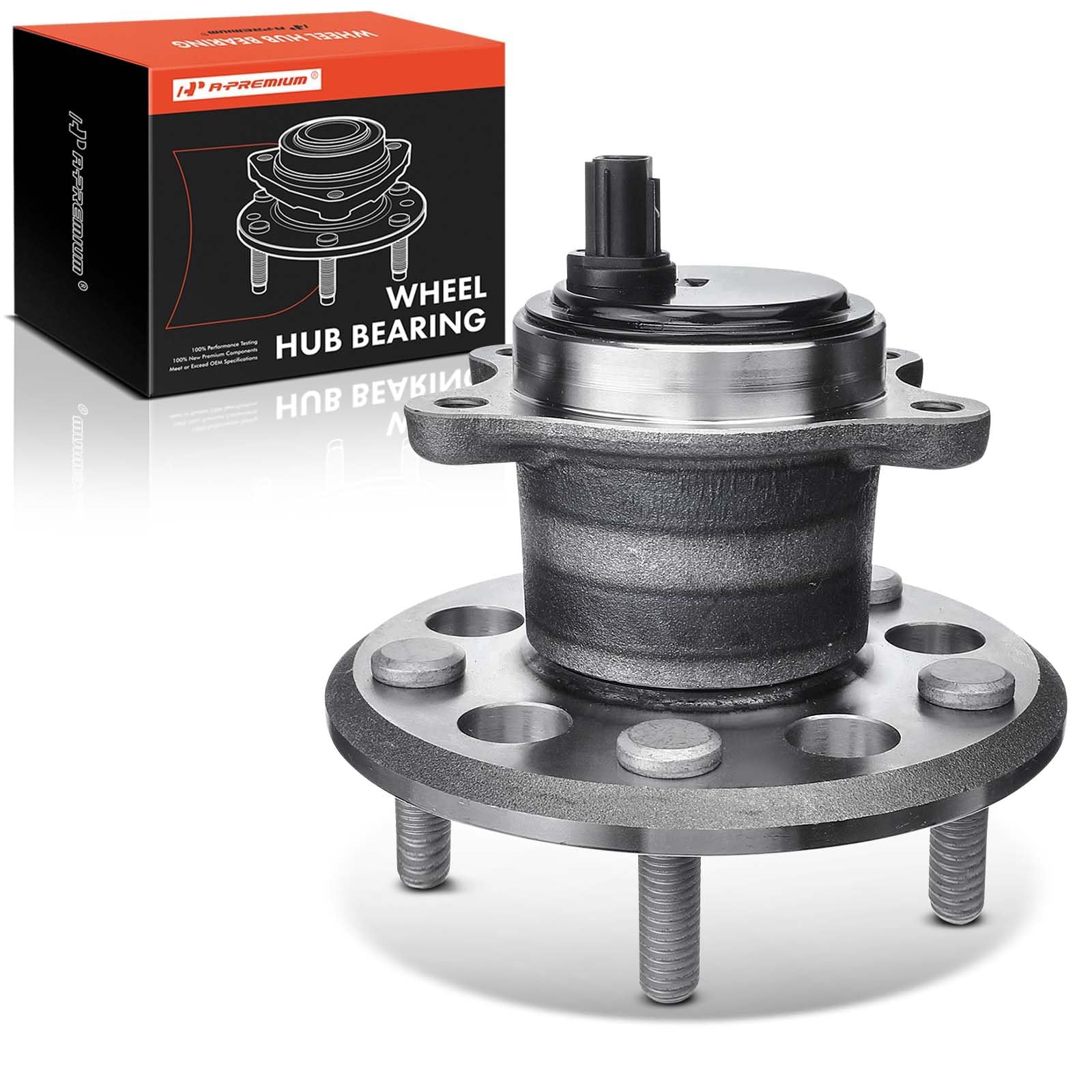 A-Premium Rear Left Wheel Bearing and Hub Assembly with ABS & 5-Lug Compatible with Toyota Camry 2012-2017, Avalon 2013-2018 & Lexus ES350 2016-2019